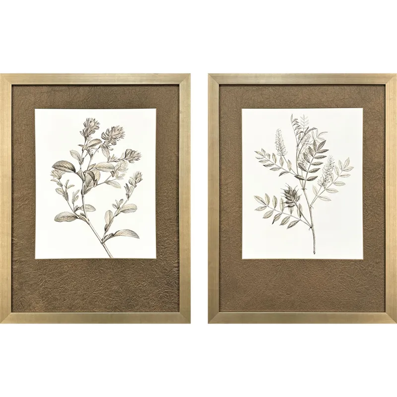 Neutral Botanical I S/2 Framed Art