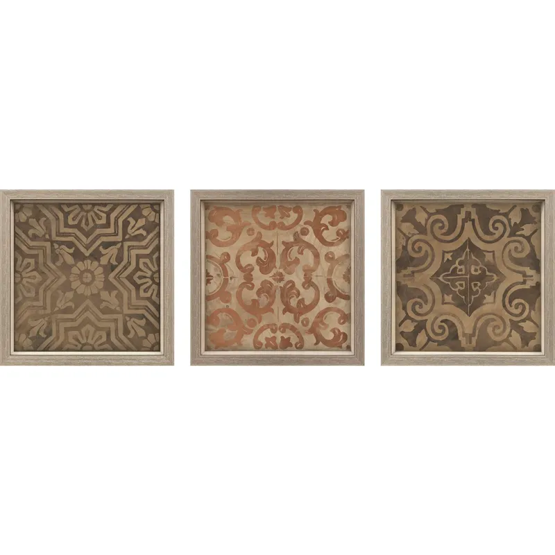 Wood Inlay I S/3 Framed Art