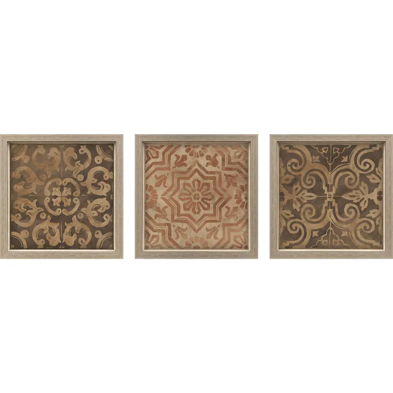 Wood Inlay II S/3 Framed Art