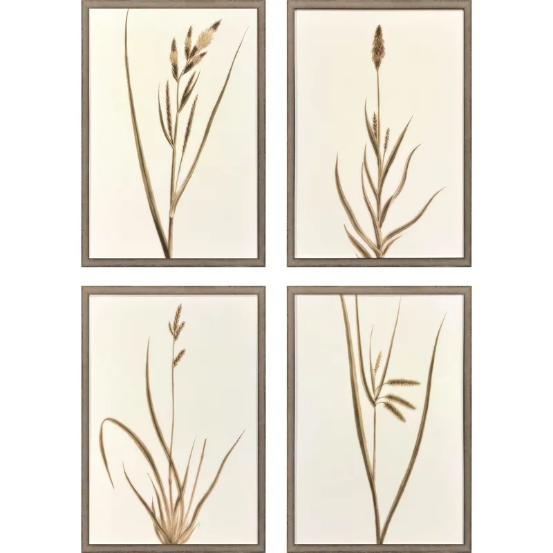 Varying Grasses S/4 Framed Art