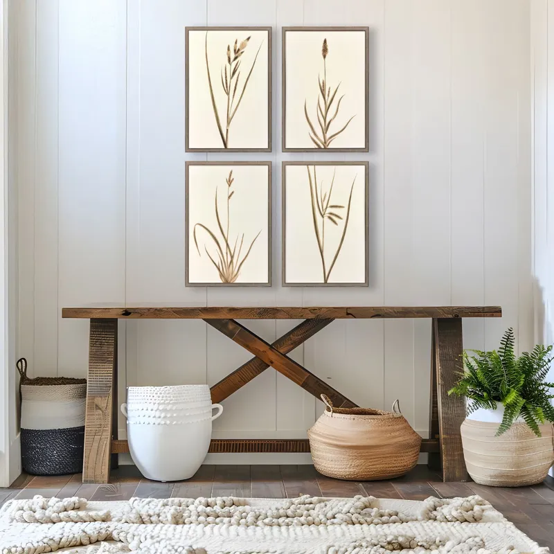 Varying Grasses S/4 Framed Art