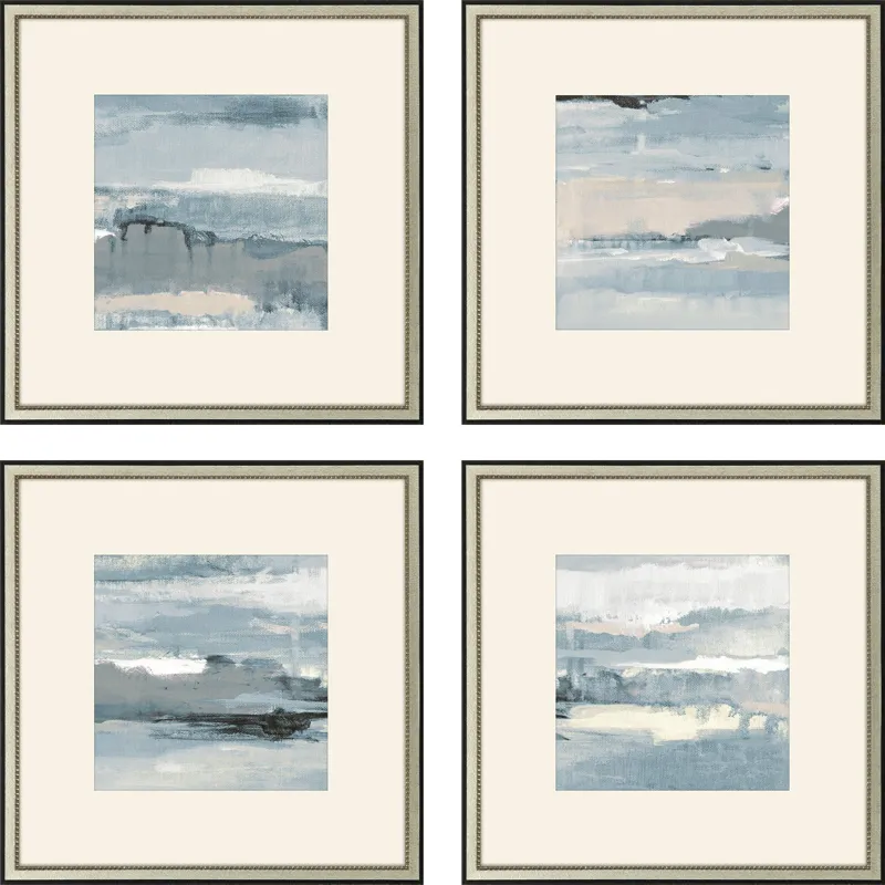 Splendid Blues S/4 Framed Art