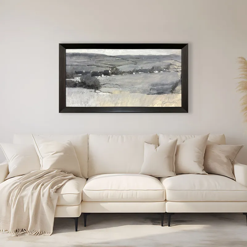 Misty Landscape Framed Art