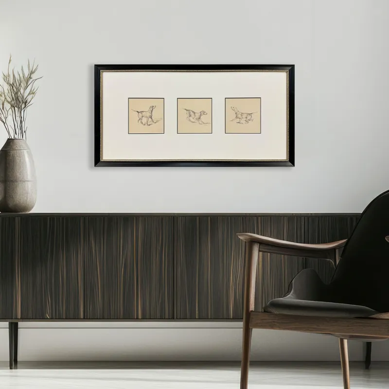 French Pointer Series Framed Art