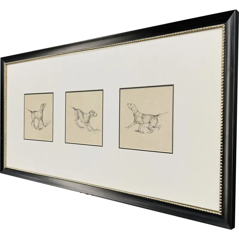 French Pointer Series Framed Art