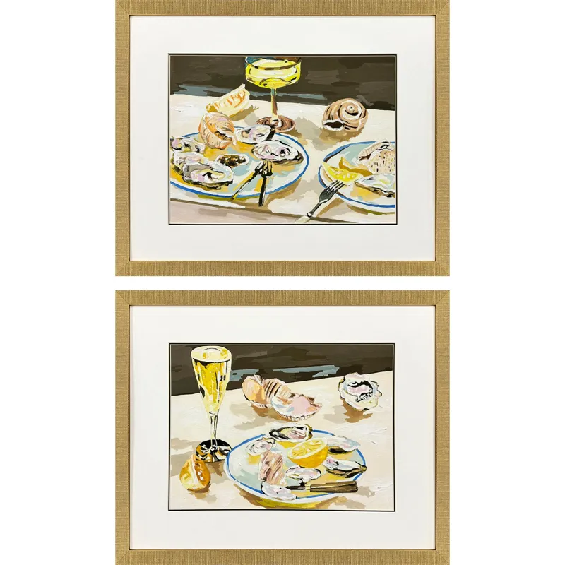Oyster Indulgence S/2 Framed Art