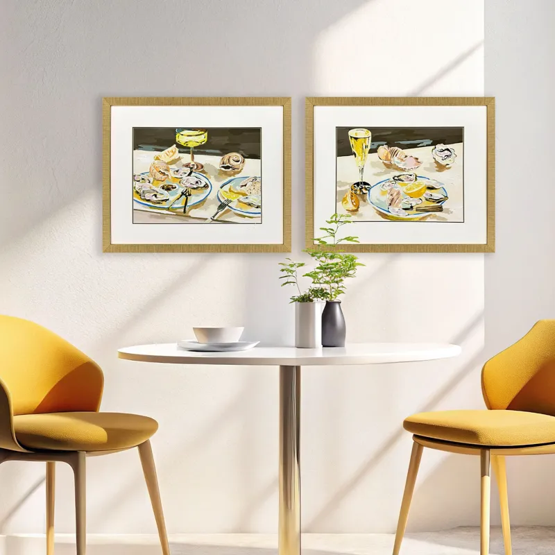 Oyster Indulgence S/2 Framed Art