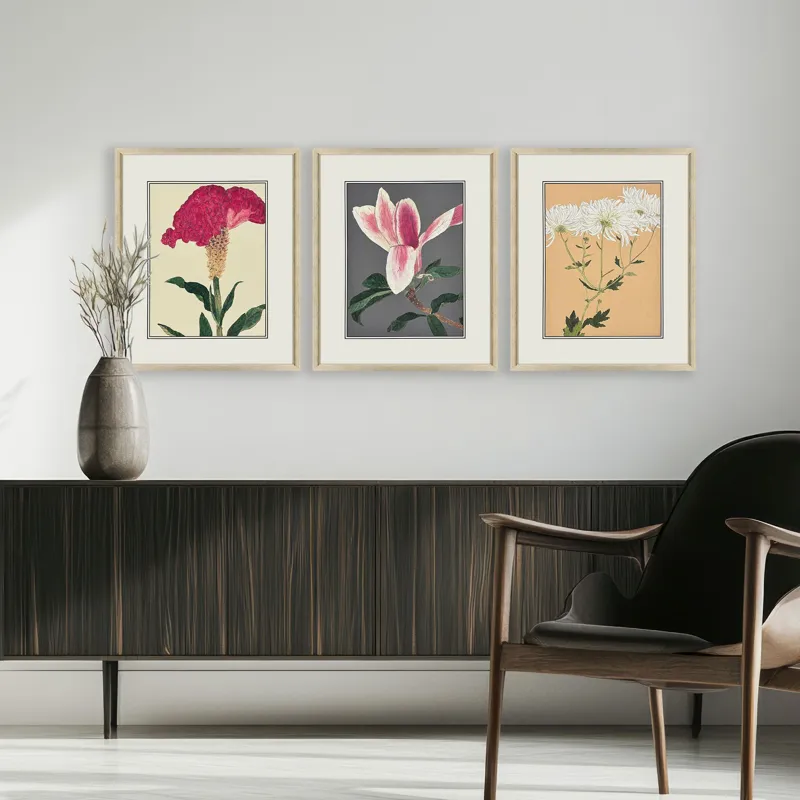 Enchanted Blooms I S/3 Framed Art