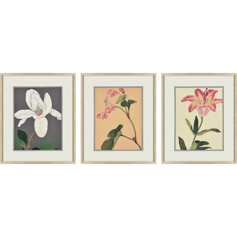 Enchanted Blooms II S/3 Framed Art