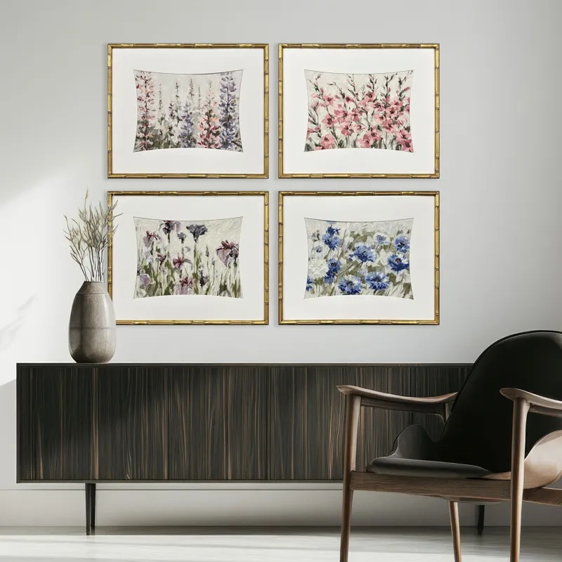 Floral Haven S/4 Framed Art