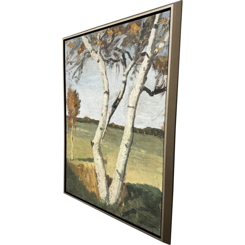 Birch Tree in a Landscape Canvas