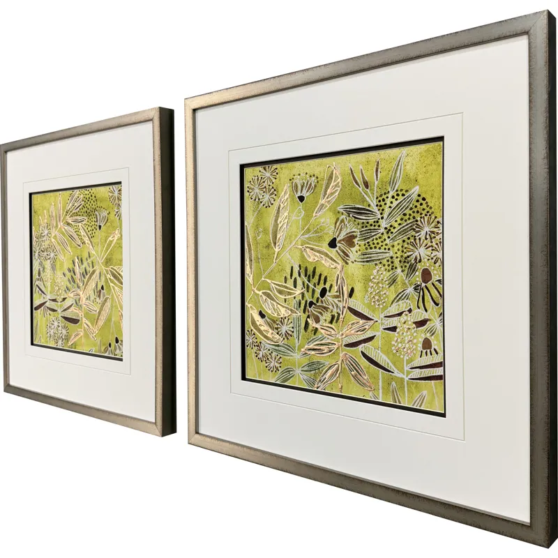 Saffron Wallflowers S/2 Framed Art