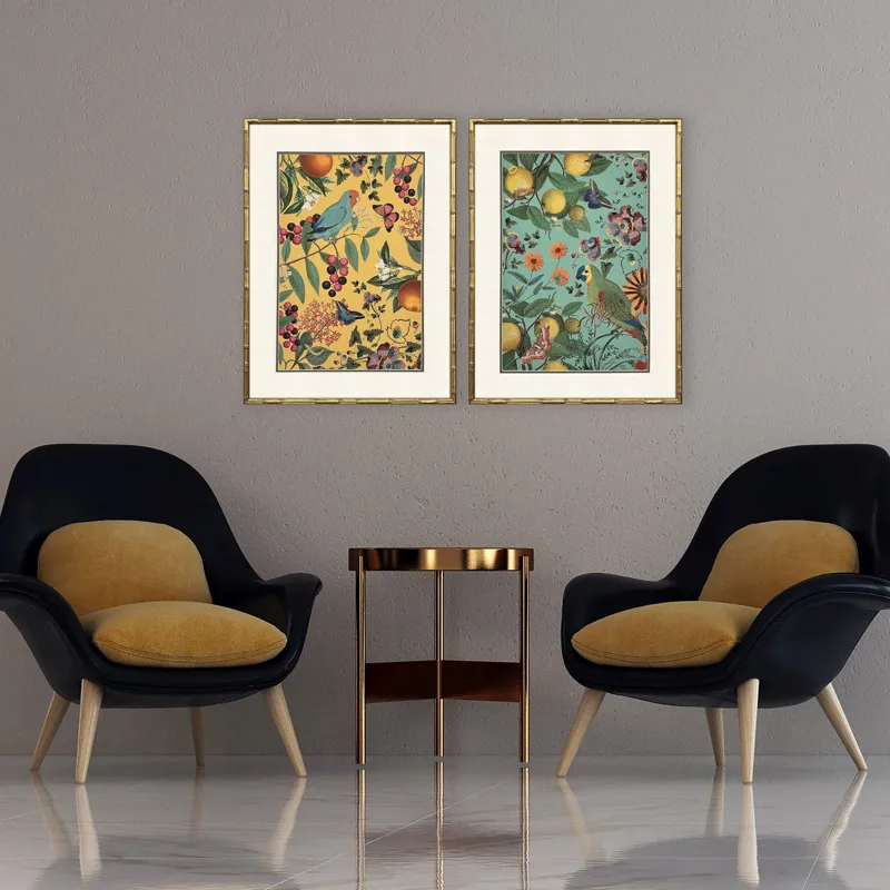 Floral Fruit Garden S/2 Framed Art