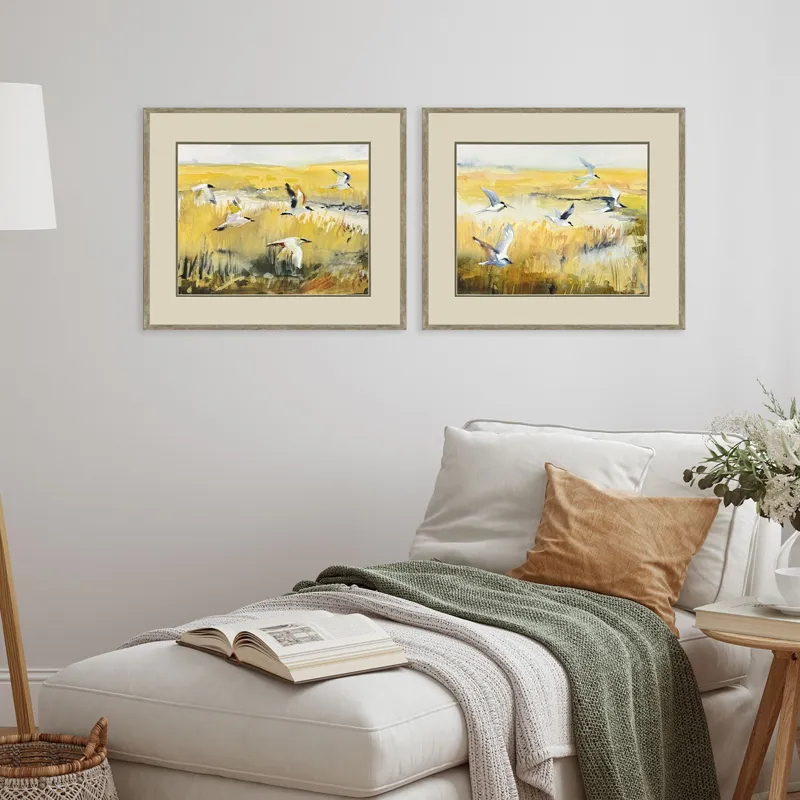 Terns on Marsh S/2 Framed Art