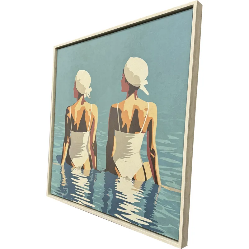 Two Friends at the Beach Canvas