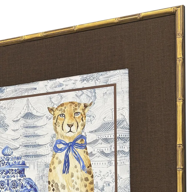 Oriental Leopards Framed Art
