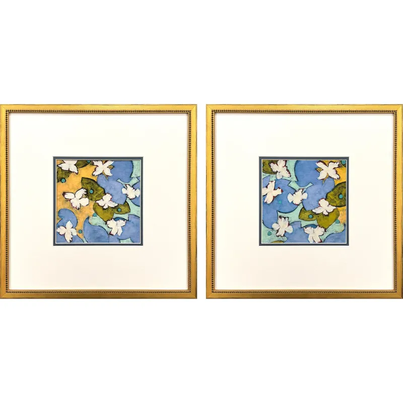 Moon Flower S/2 Framed Art