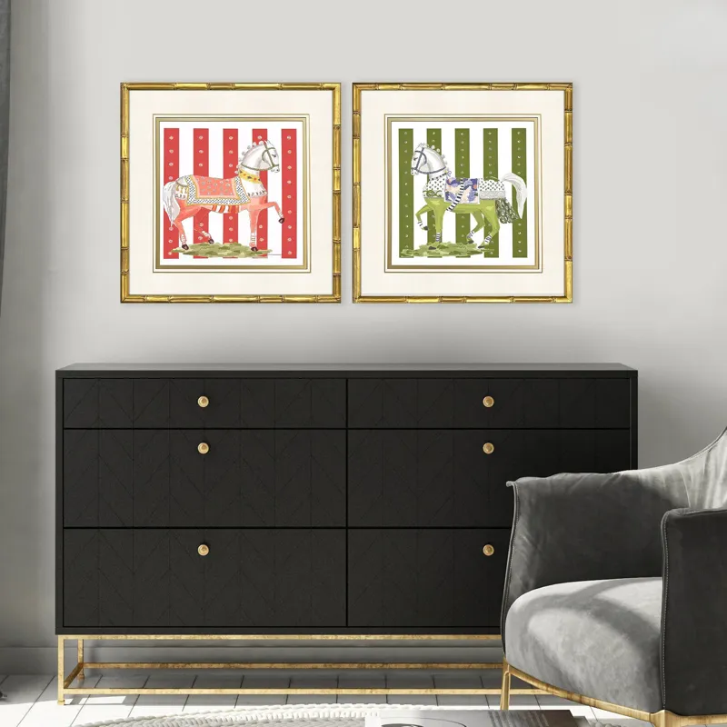 High Stepping S/2 Framed Art