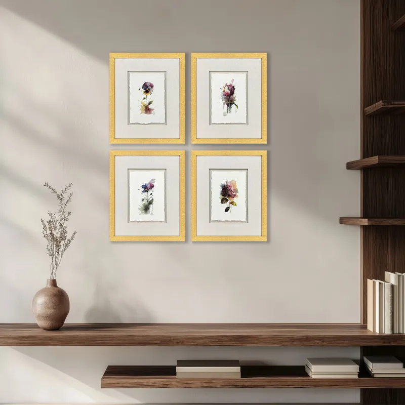 Fleurs S/4 Framed Art