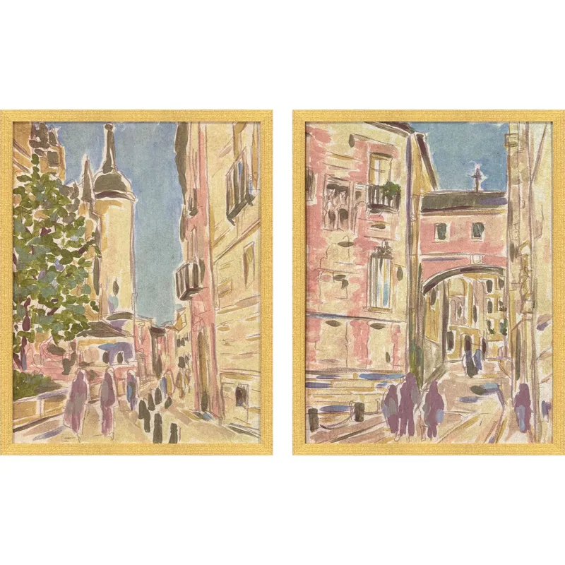 Street Scene Vibes I S/2 Framed Art