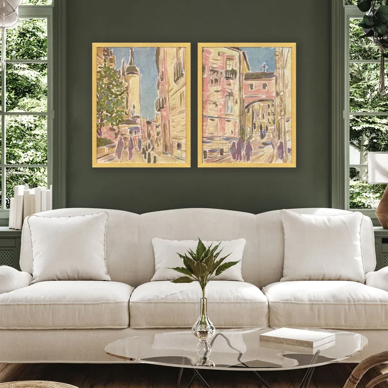 Street Scene Vibes I S/2 Framed Art