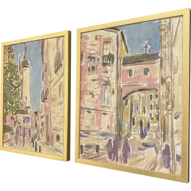 Street Scene Vibes I S/2 Framed Art