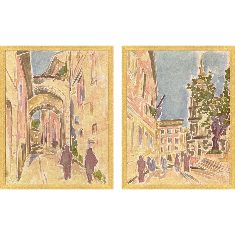 Street Scene Vibes II S/2 Framed Art