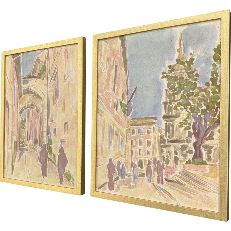 Street Scene Vibes II S/2 Framed Art