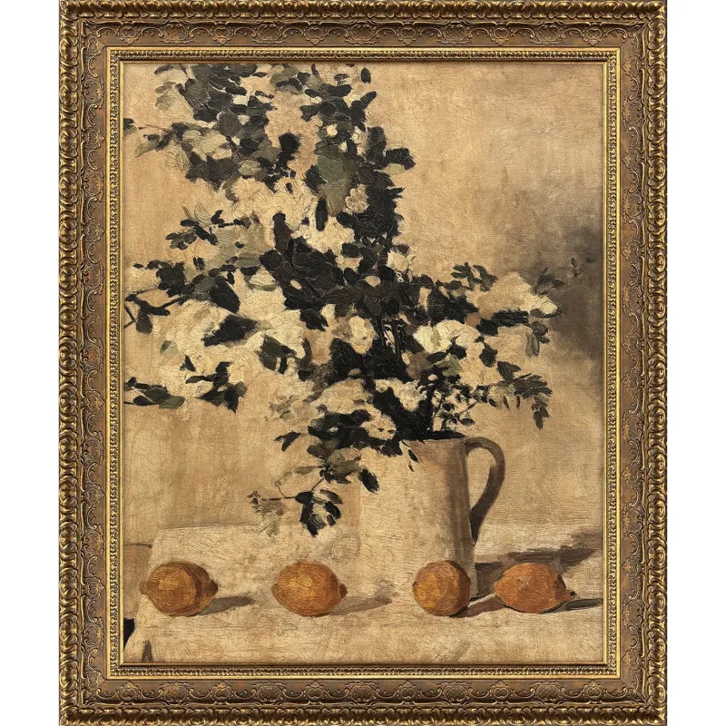 Flowers and Lemons Framed Art