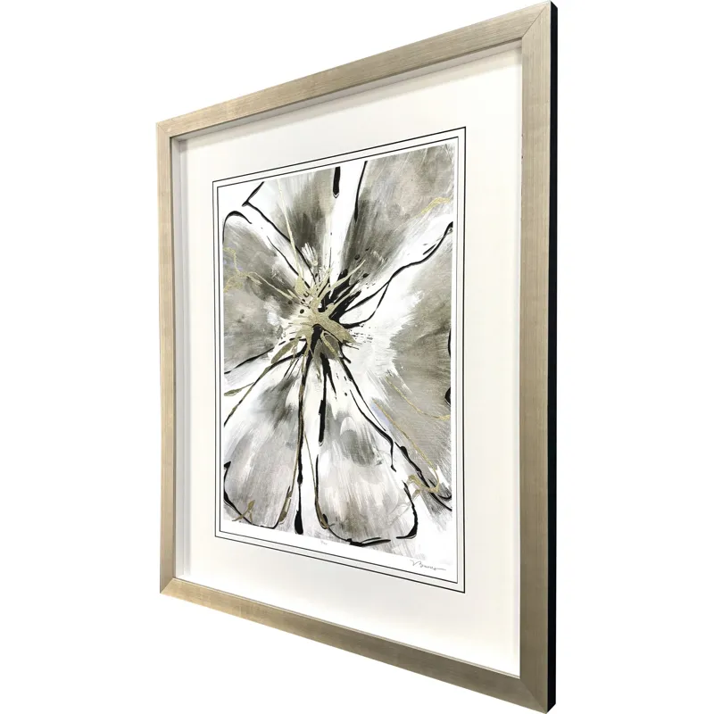 Gilded Petal Expansion I Framed Art