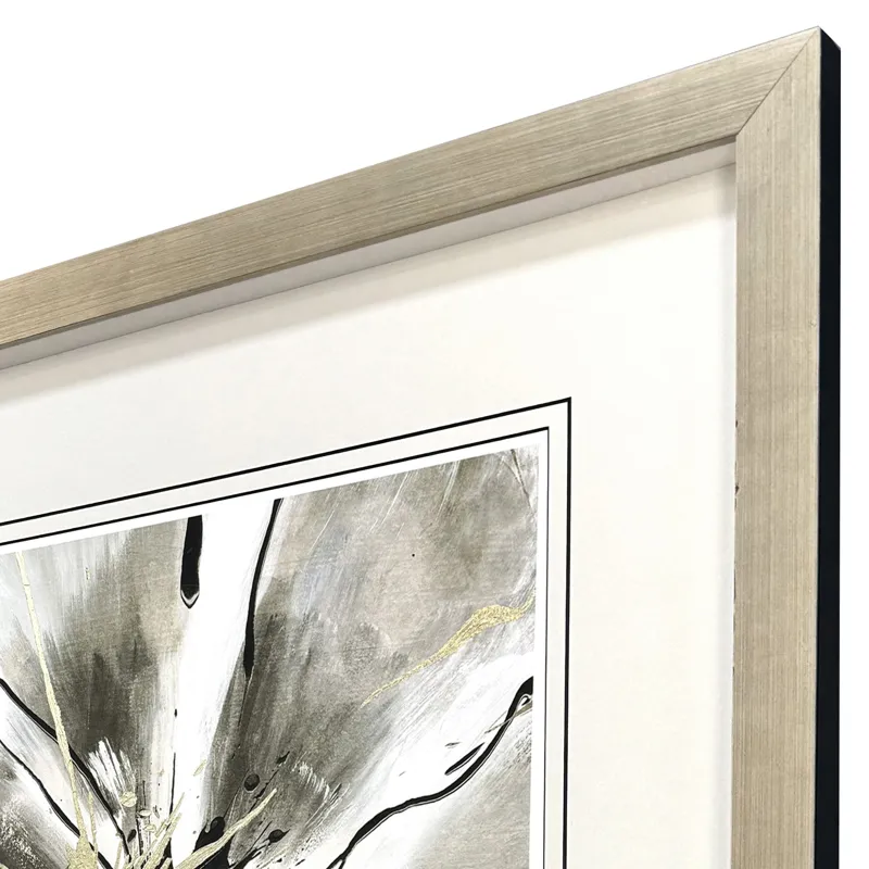 Gilded Petal Expansion I Framed Art