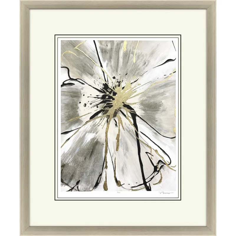 Gilded Petal Expansion II Framed Art