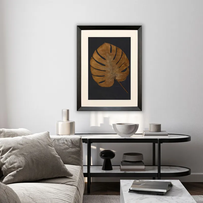 Gold Monstera I Framed Art