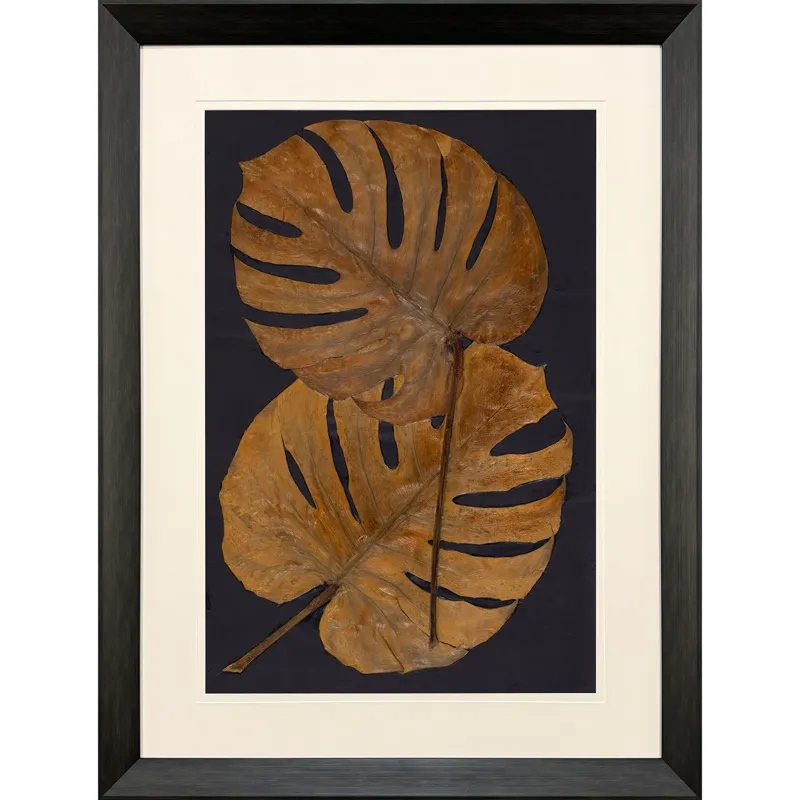 Gold Monstera II Framed Art