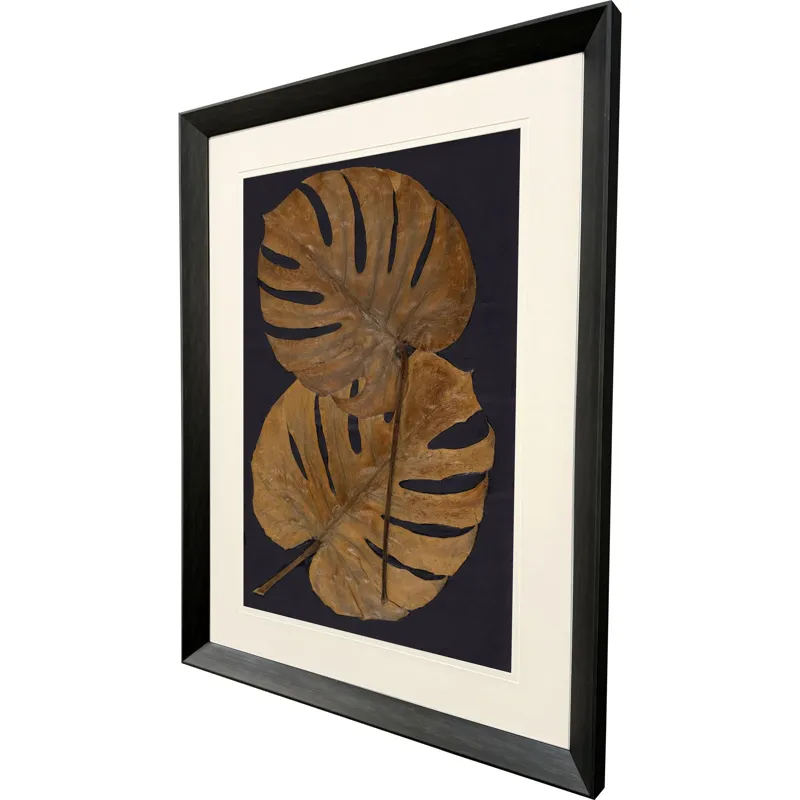 Gold Monstera II Framed Art