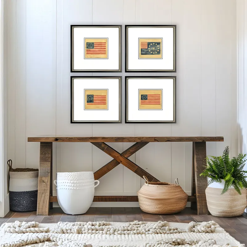 American Flags I S/4 Framed Art