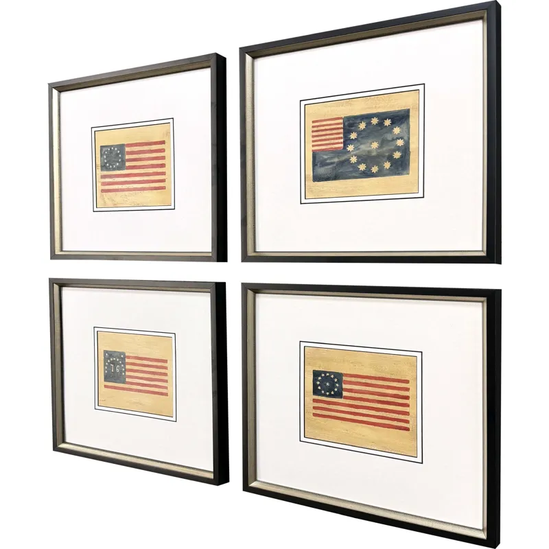 American Flags I S/4 Framed Art