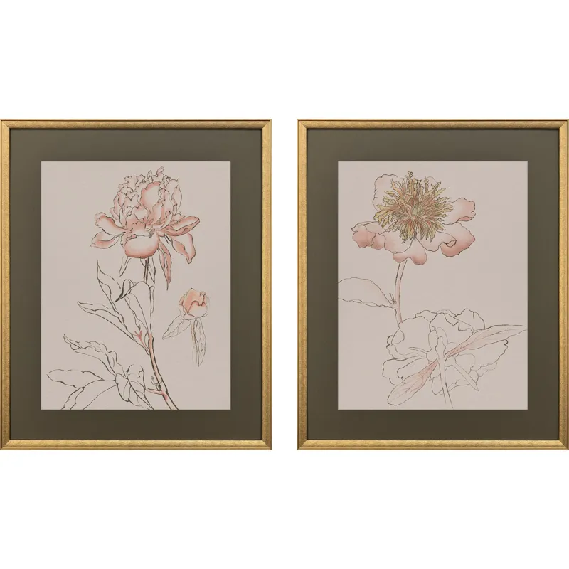 Delicate Sketch I S/2 Framed Art