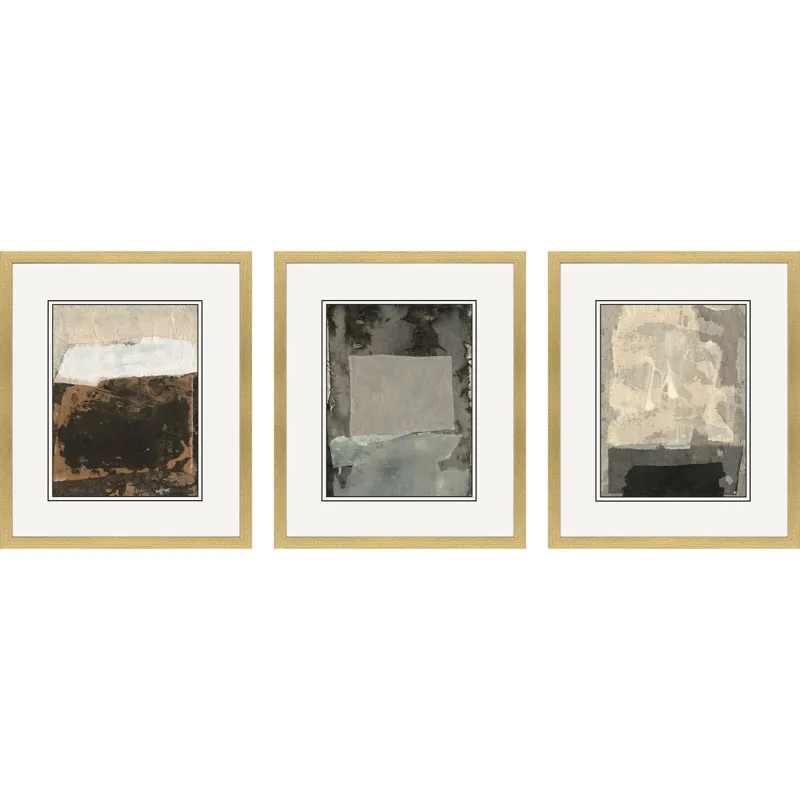 Textural Echo III S/3 Framed Art