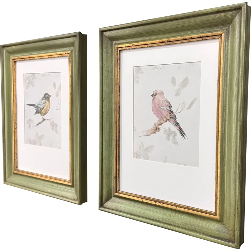 Bird Scene S/2 Framed Art