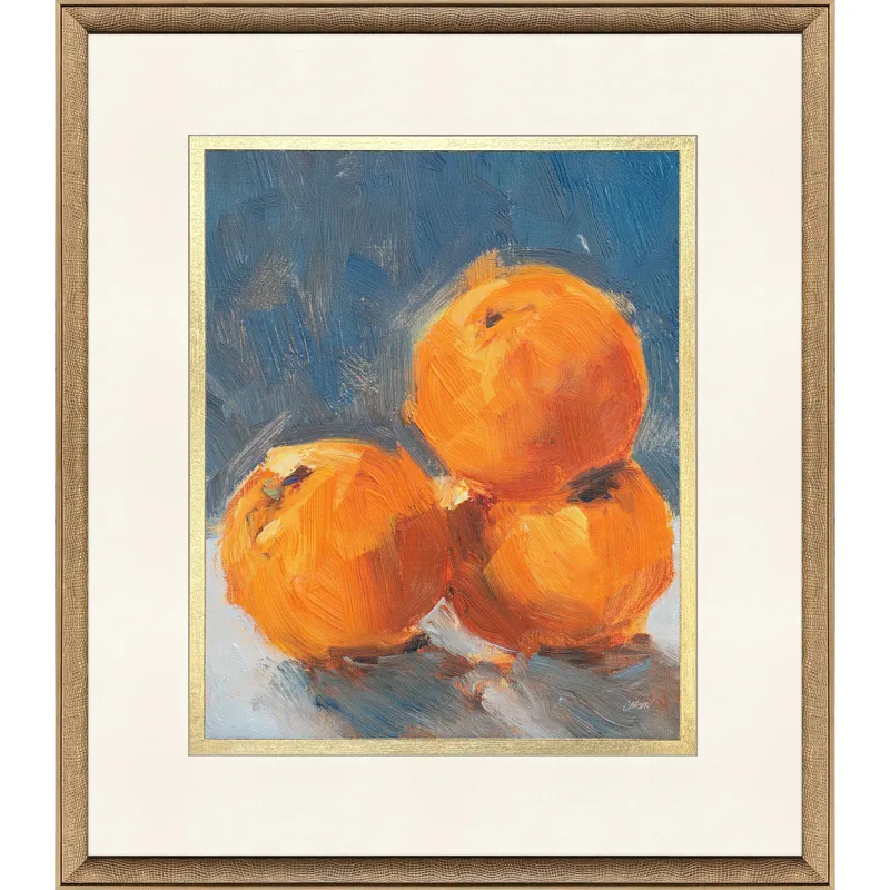Orange Stack Framed Art