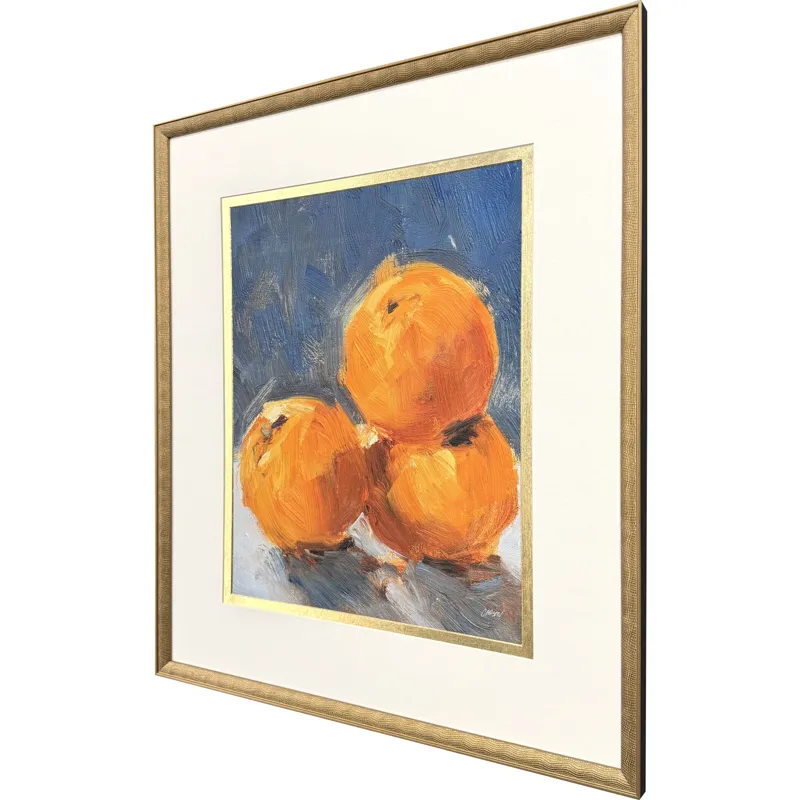 Orange Stack Framed Art
