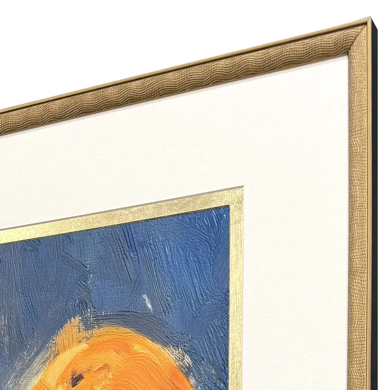 Orange Stack Framed Art