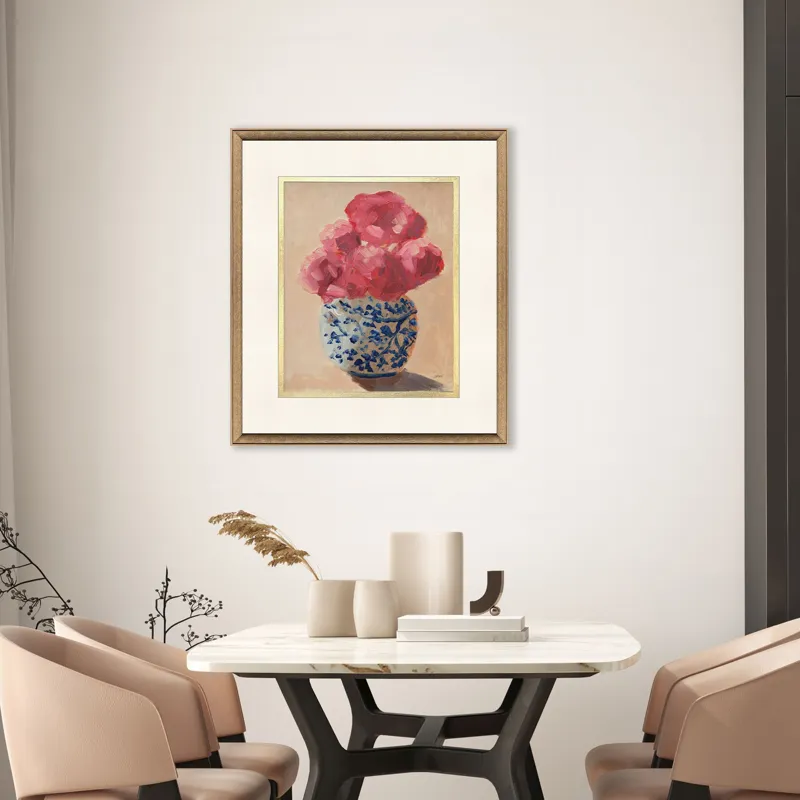 Peony Chinoiserie Framed Art