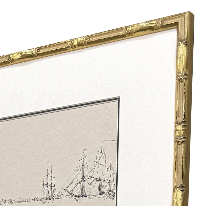 Harbor Sketch S/2 Framed Art