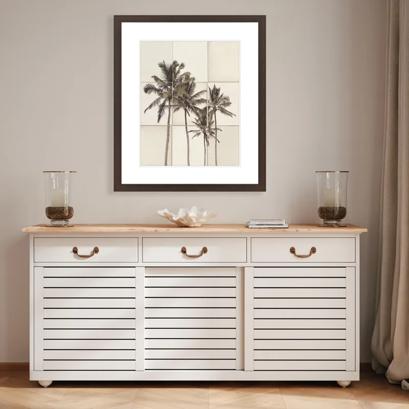 Paper Palms I Framed Art