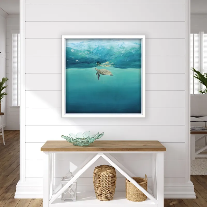 Turtle Reflection Framed Art
