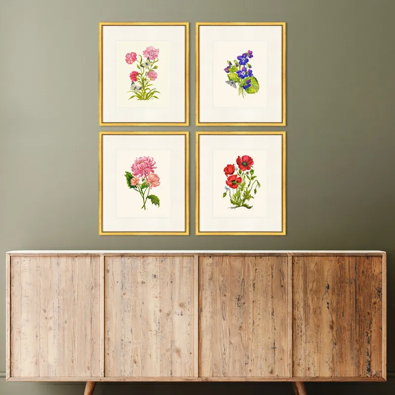 Delicate Medley III S/4 Framed Art