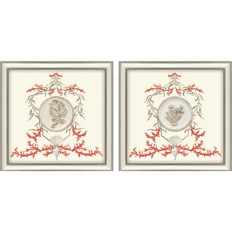 Coral Elegance I S/2 Framed Art