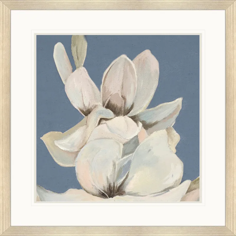 Magnolia on Blue I Framed Art